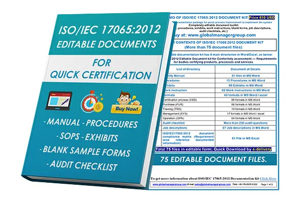 ISO 17065 Accreditation Documents - Ahmedabad