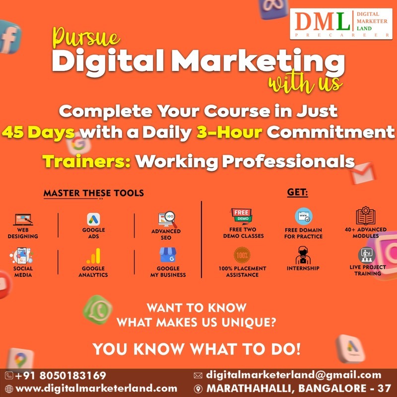 Digital Marketing Institute in Marathahalli | Grow in your career- DML  - Bangalore