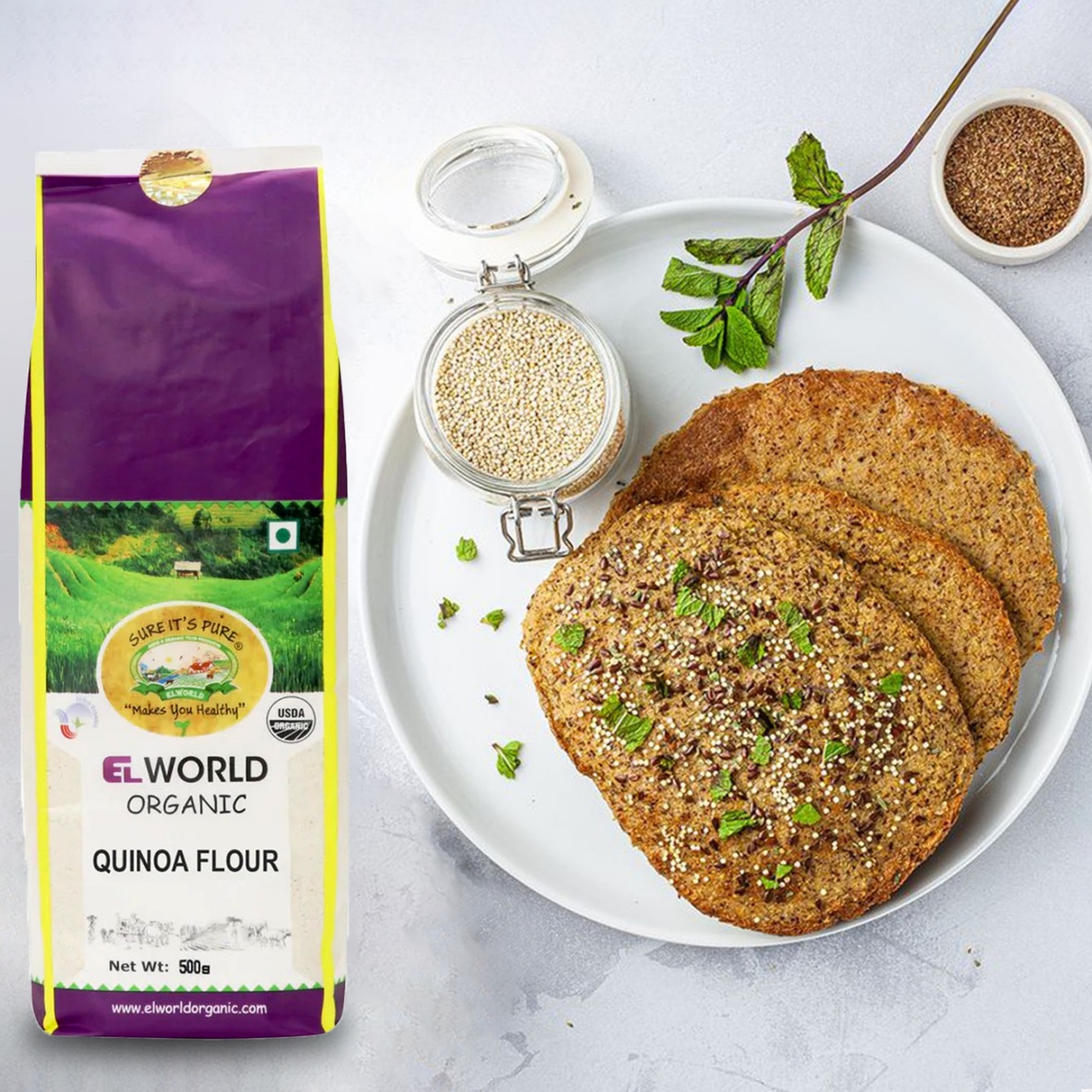 Buy Organic Quinoa Flour from Elworld Organic - Delhi