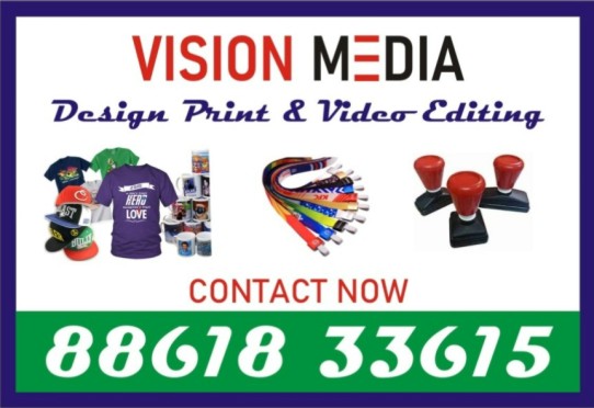 Vision Media Specialized in Video Editing | Pre-Ink Rubber Stamp | 3011 - Bangalore
