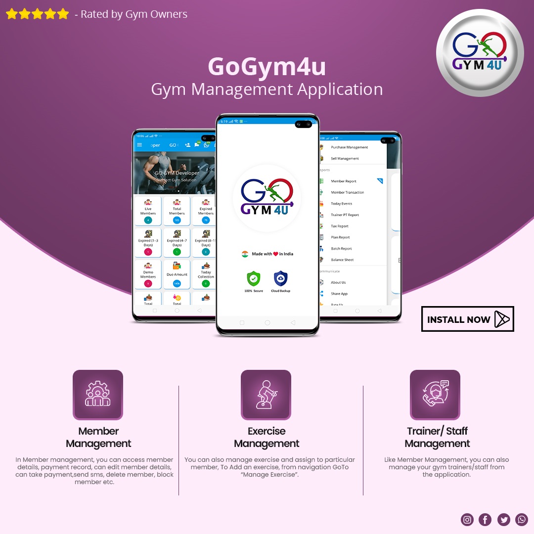 GoGym4U - The Ultimate Gym Management Mobile App for Fitness Clubs and Gym Owners - Jaipur