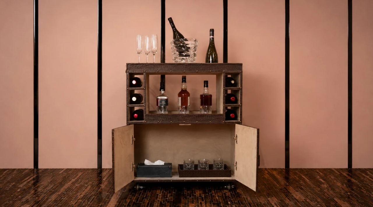 Why Handcrafted Leather Bar Trolleys Are Becoming Popular? - Gurgaon