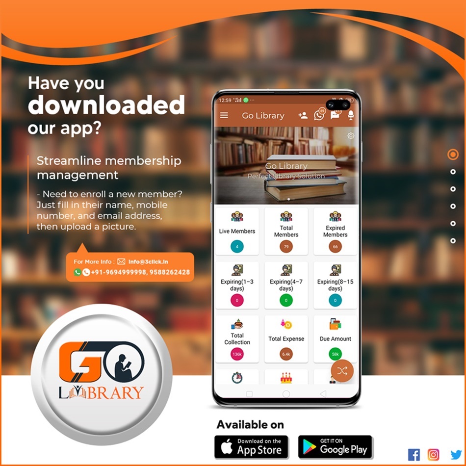 GoLibrary – Library Manager App | Best Library Management Application - Jaipur