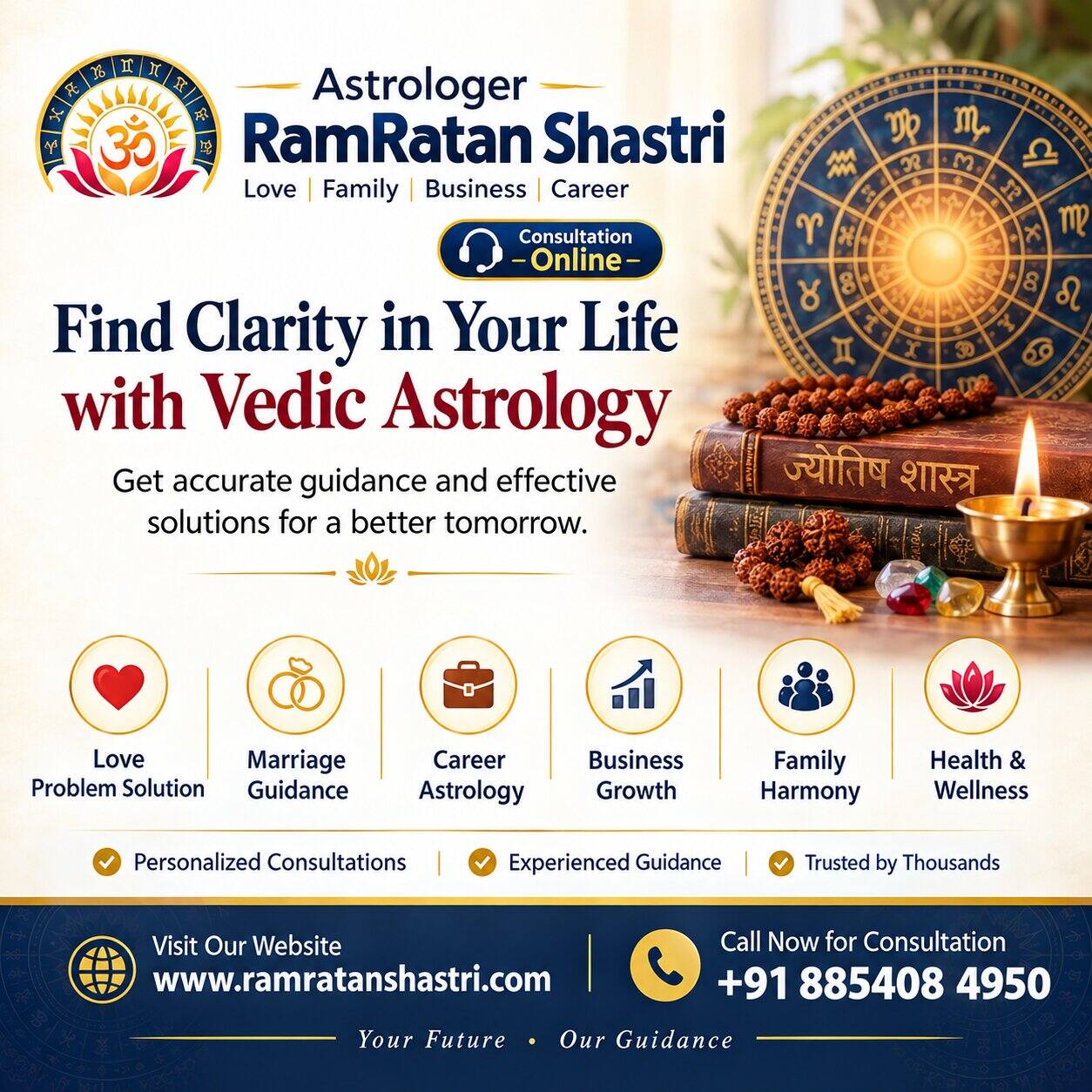 Love Problem Solution Astrologer in Jaipur | Ram Ratan Shastri Ji - Jaipur