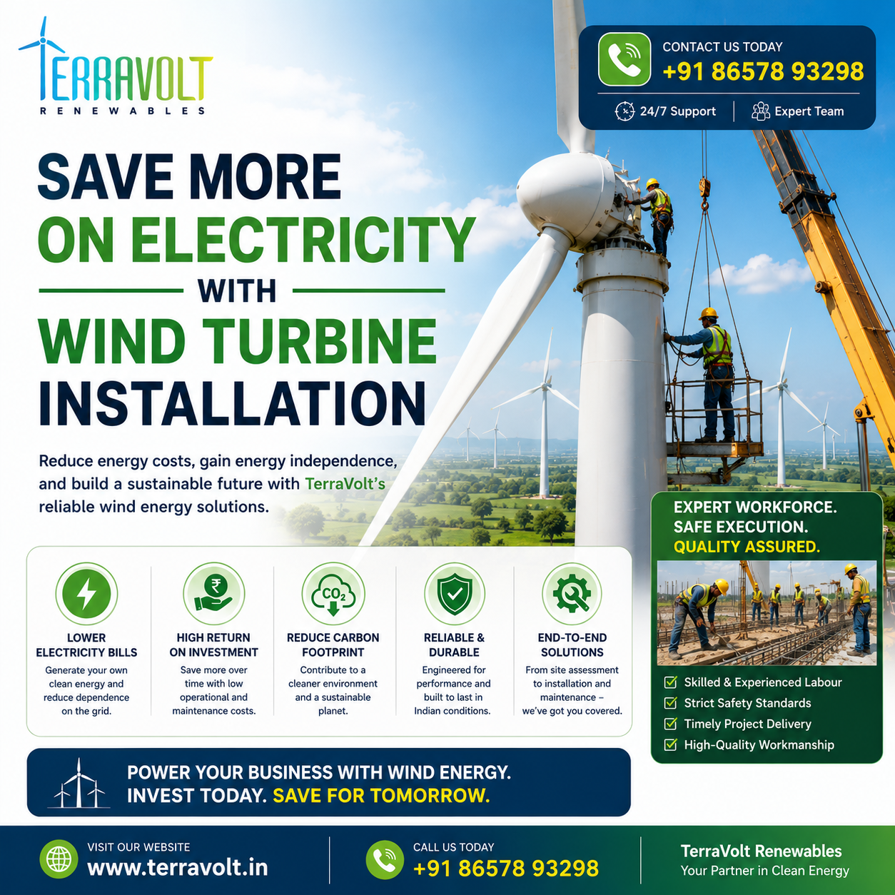Save More on Electricity with Wind Turbine Installation - NaviMumbai
