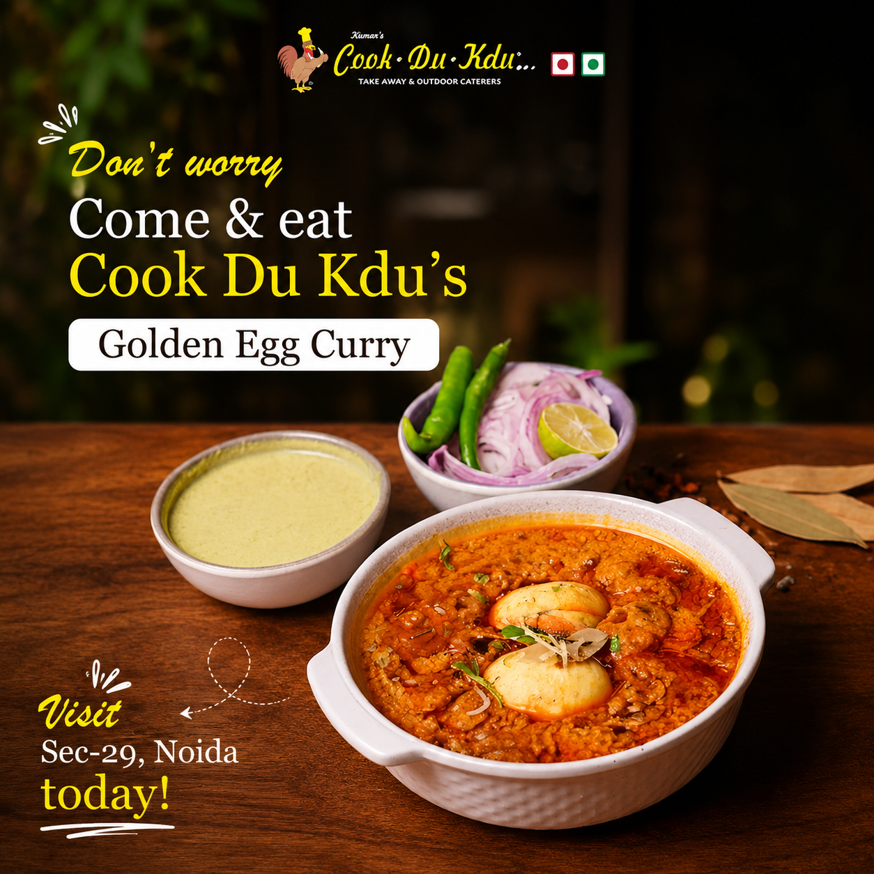 Cook Du Kdu Brings You the Best Street Food in Noida with Authentic Egg Curry and Rich Indian Flavors  - Noida