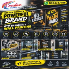 Complete Printing Services for Gym Fitness Center | Creative Zone ID cards | 600 - Bangalore
