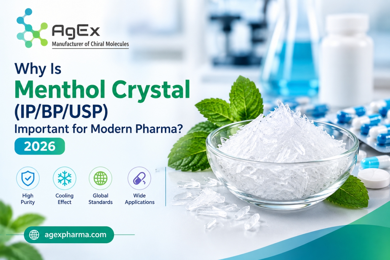 Menthol Crystal (IP/BP/USP) Supplier for Pharmaceutical Applications | Agex Pharma - Varanasi