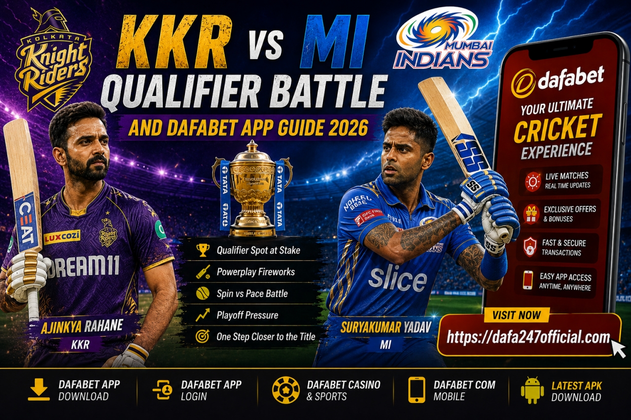 KKR vs MI Qualifier Battle and Dafabet App Guide 2026 - Delhi