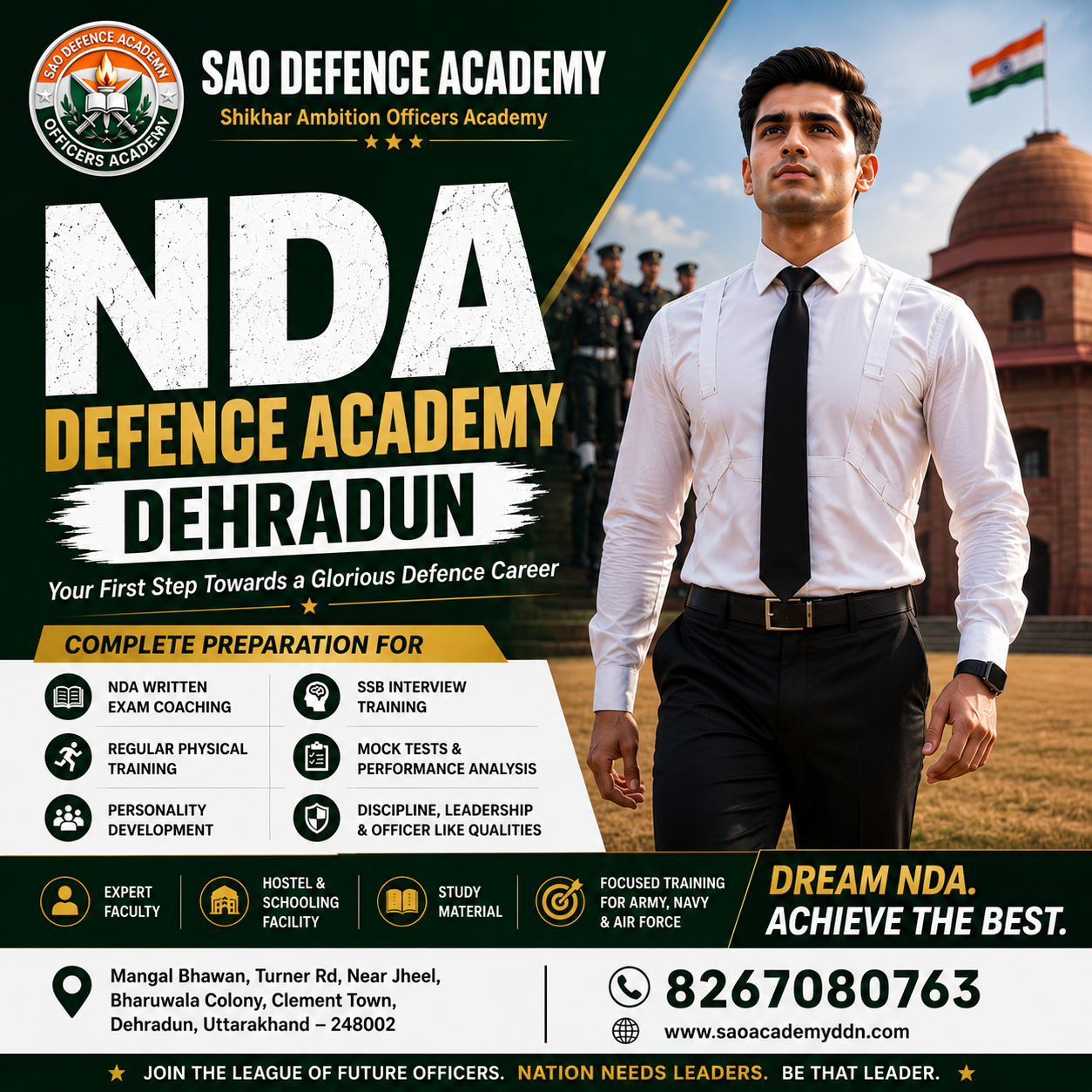 Dehradun NDA Coaching - SAO Defence Academy - Dehradun
