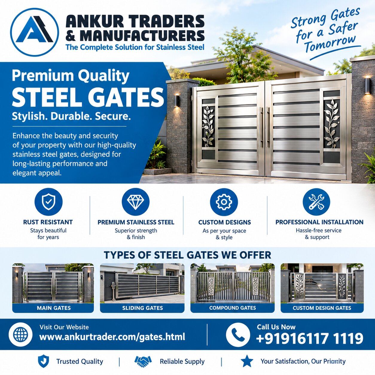 Stainless Steel Gate Manufacturer in Lucknow - Lucknow