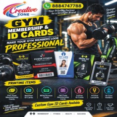 Creative Zone Printing Service | Gym Membership Cards | Visiting Cards | Stickers | 600 - Bangalore