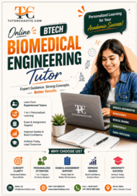 Expert Guidance with Online BTech Biomedical Engineering Tutor in Delhi - Delhi