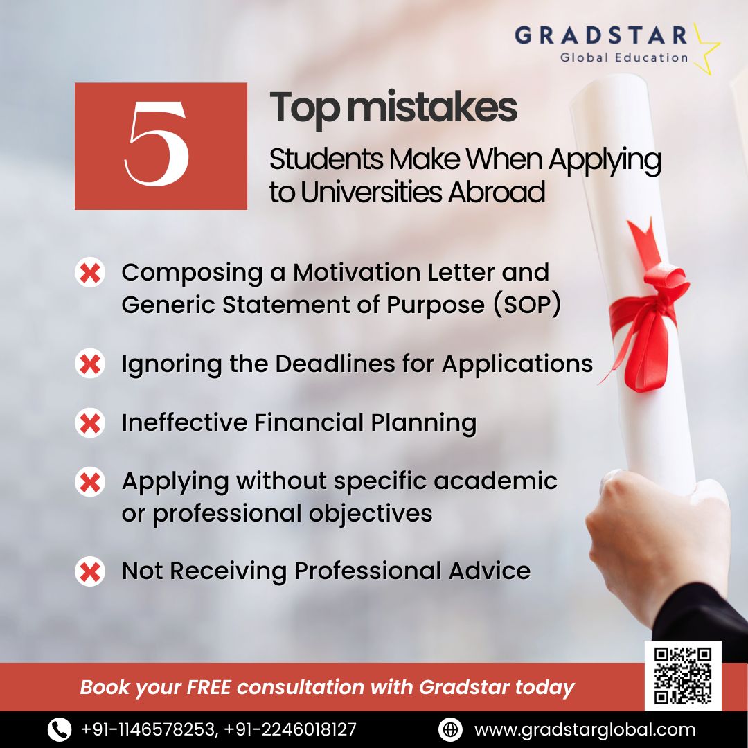 Avoid 5 Study Abroad Slip-Ups with Gradstar Guidance - Delhi