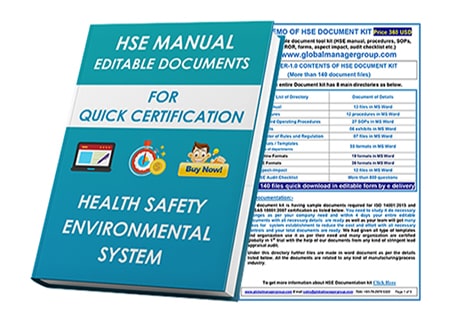 HSE Manual for Health Safety Environment  - Ahmedabad
