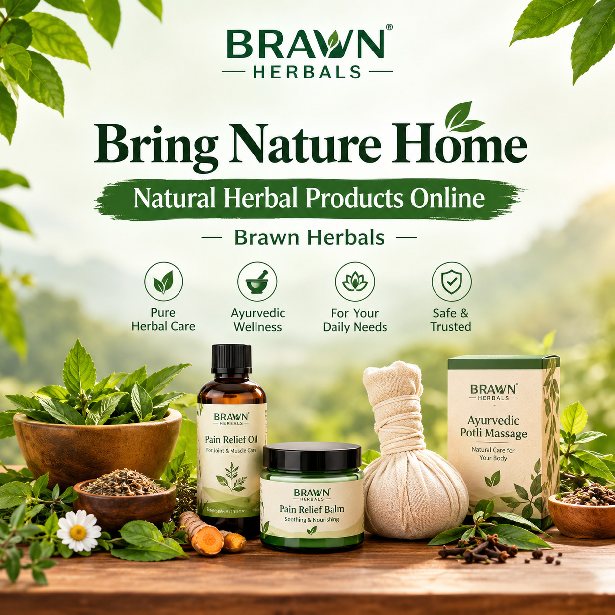 Bring Nature Home | Natural Herbal Products Online – Brawn Herbals - Gurgaon