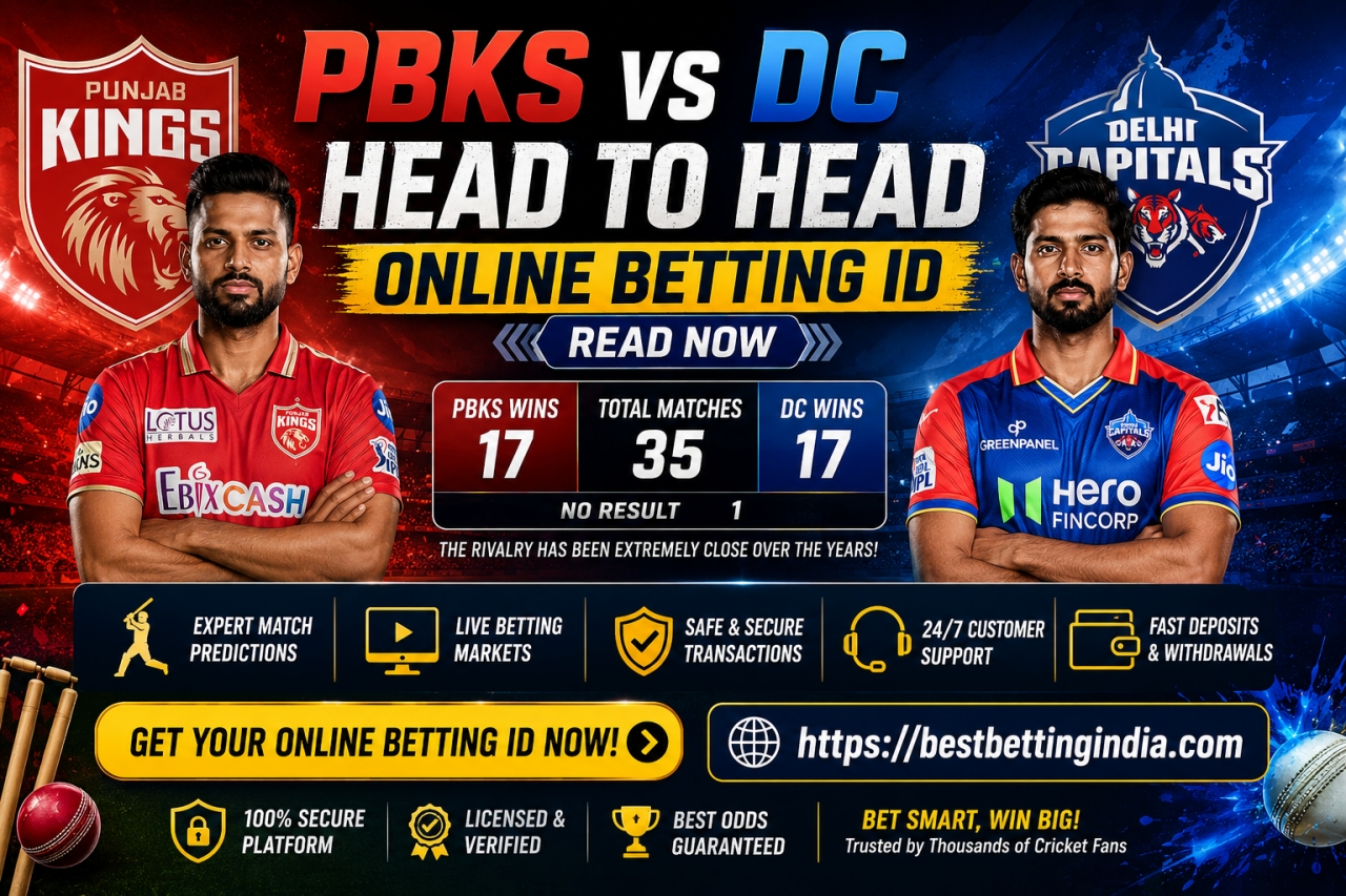PBKS vs DC Head to Head | Online Betting ID Read Now - Delhi