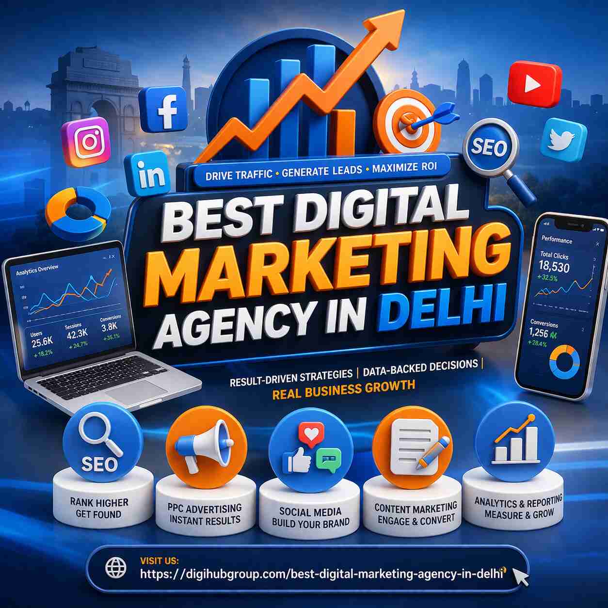 Best Digital Marketing Agency in Delhi for Business Growth & ROI - Delhi