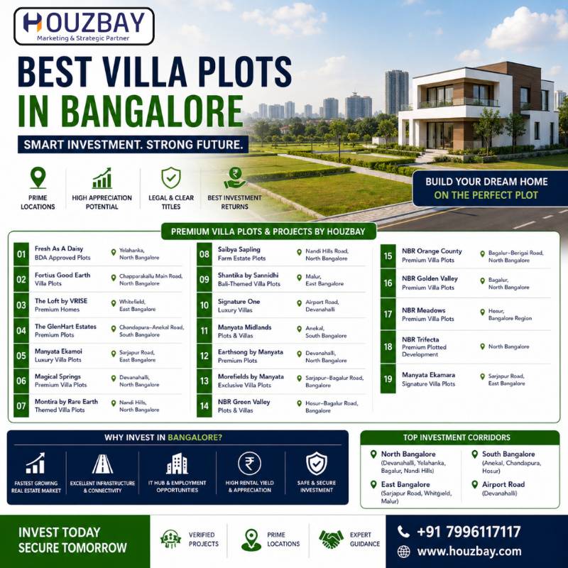 Best Villa Plots in Bangalore | Villa Plot Investment in Bangalore - Bangalore