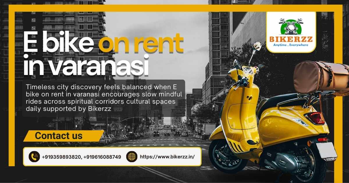 Ancient spirituality flows through E-bike on rent in varanasi travel paths - Varanasi