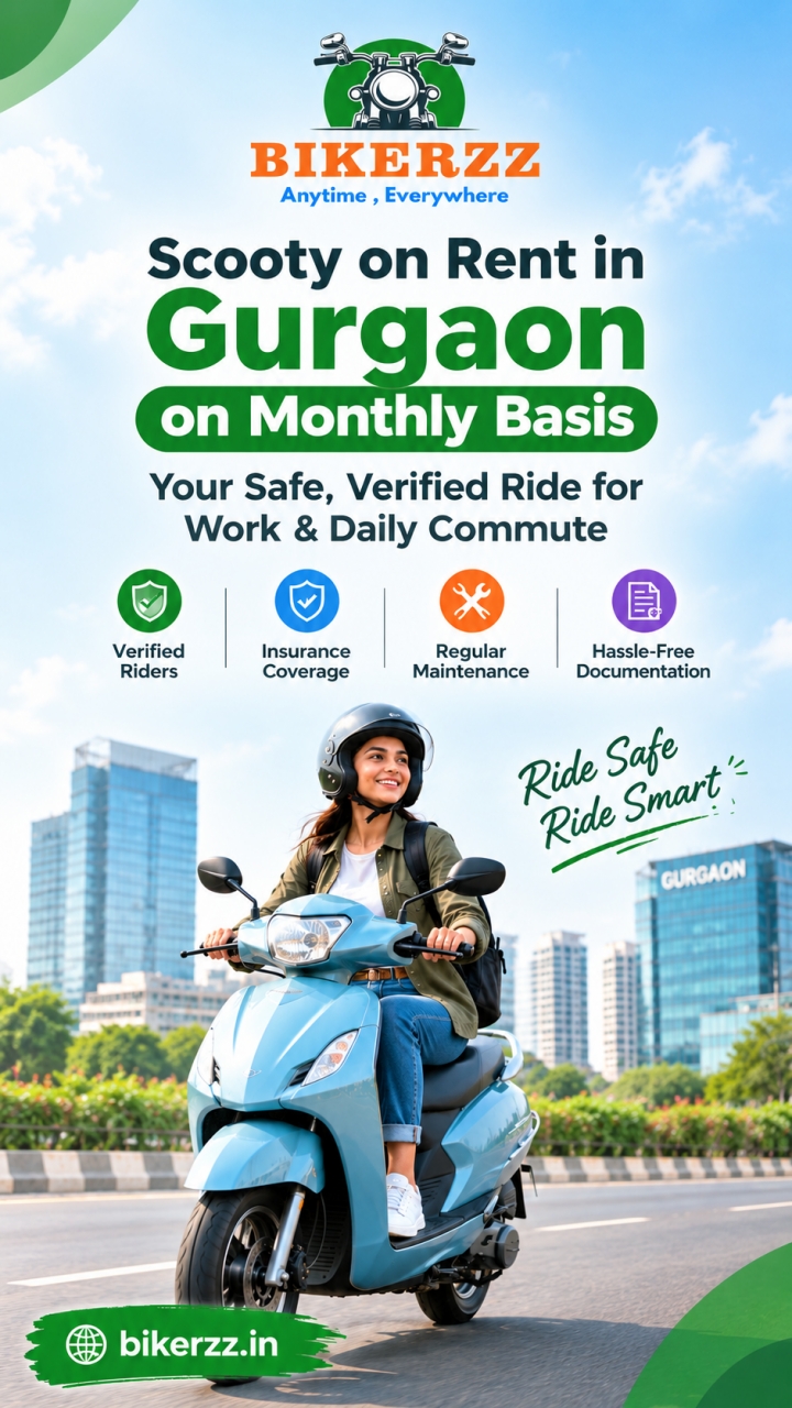 Scooty on Rent in Gurgaon Monthly | Safe & Affordable Rental - Noida