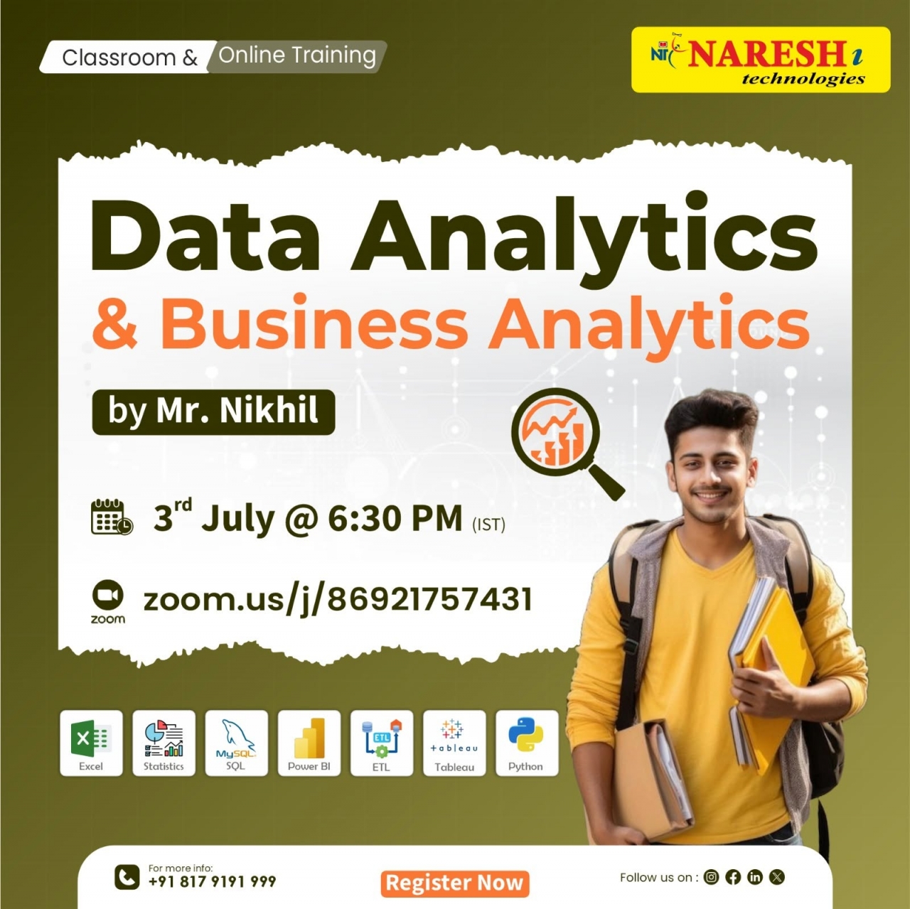 Data Analytics Online Course with Placement – Call Now +91 8179191999 - Hyderabad