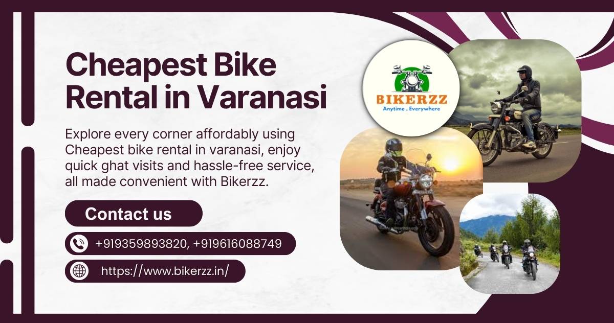 Ride Across Ghats with Cheapest bike rental in varanasi - Varanasi