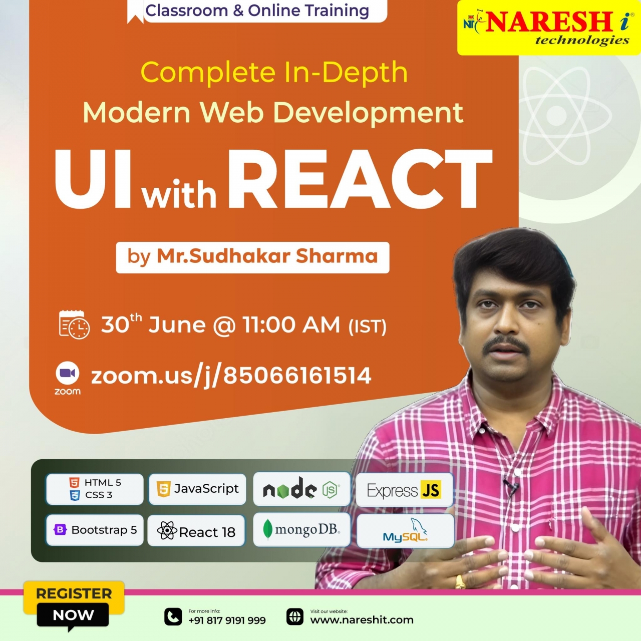 Launch Your Career as a React-Based Full Stack UI Developer - Hyderabad