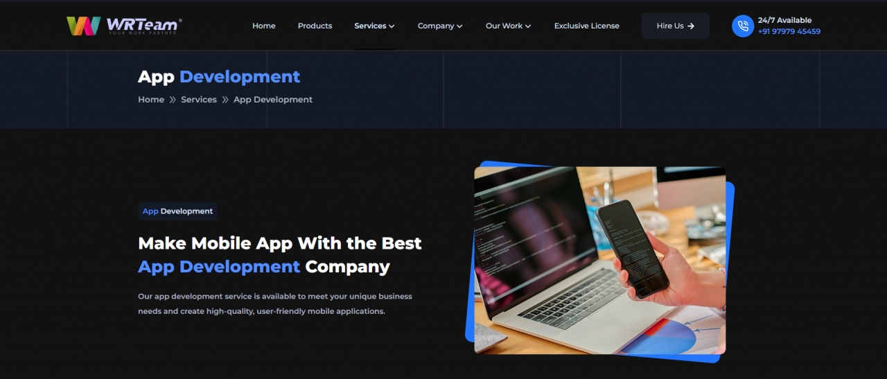 Mobile App Development Services Company Bhuj, India | WRTeam - Ahmedabad