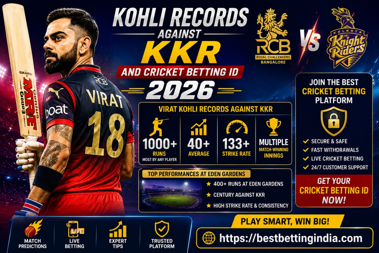 Kohli Records Against KKR and Cricket Betting ID 2026 - Delhi