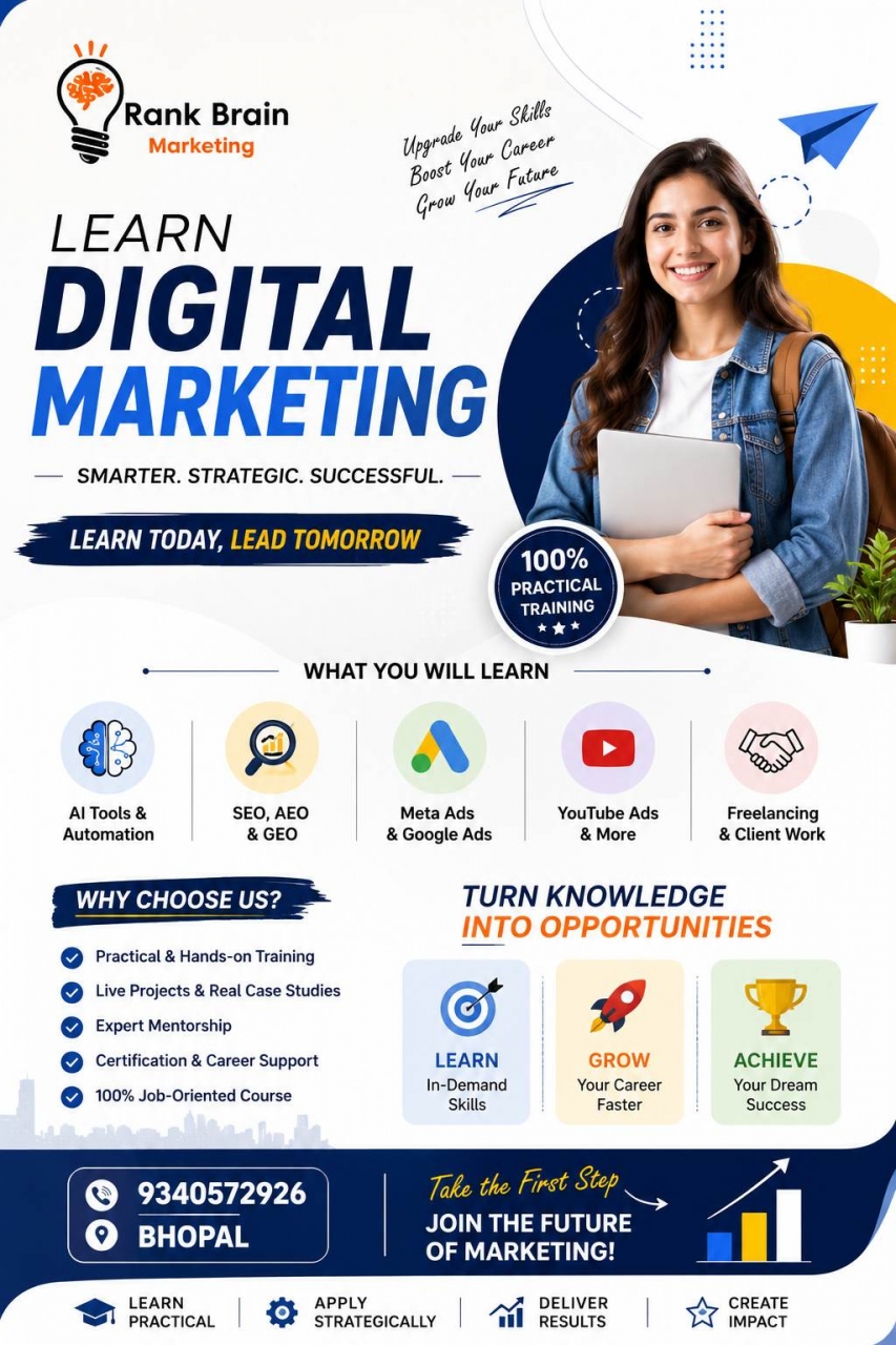 Build a Future-Ready Career with Rank Brain Marketing’s Digital Marketing Course - Bhopal