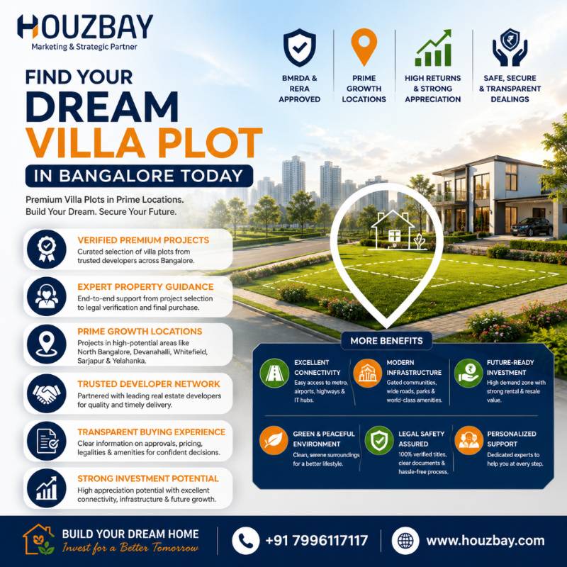 Buy Premium Villa Plots in Bangalore | Houzbay - Bangalore